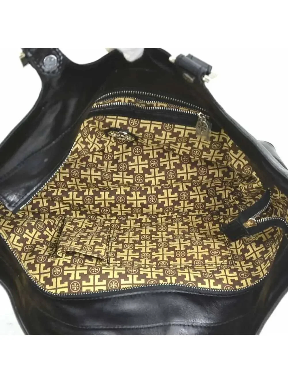 Auth Tory Burch Handbag Black Leather #293863T11B